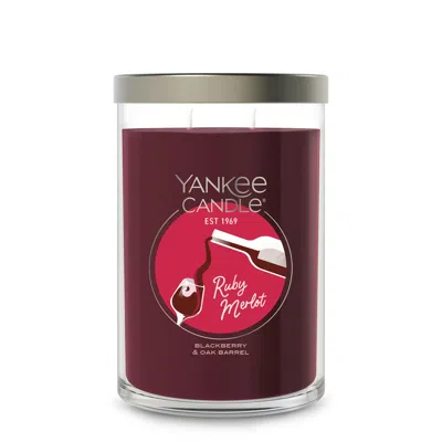 Yankee Candle Ruby Merlot Large Tumbler Candles, 22 oz In Red