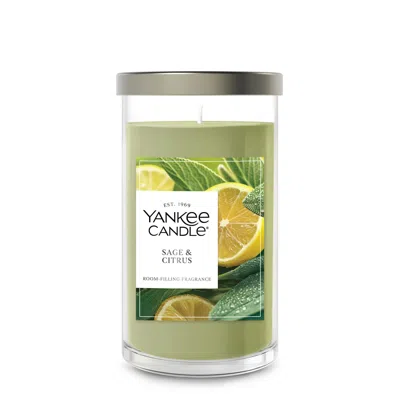 Yankee Candle Sage And Citrus, 14.25 Oz, Medium In Green