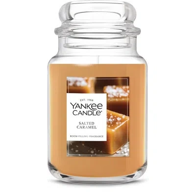 Yankee Candle Salted Caramel Large Jar Scented Candle In Light Brown