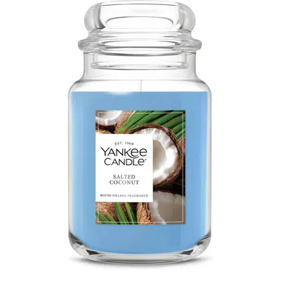 Yankee Candle Salted Coconut Original Large Jar Candle, 40 oz In Blue