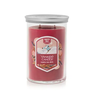 Yankee Candle Santa On Skis 20 Oz. Signature Large Tumbler Candle, 20 oz In Red