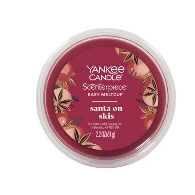 Yankee Candle Santa On Skis Scenterpiece Easy Meltcup, 2.2 oz In Red