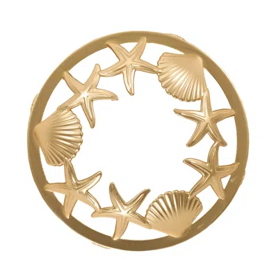 Yankee Candle Seashell Illuma-lid Jar Candle Topper Illuma-lid Jar Candle Topper In Gold