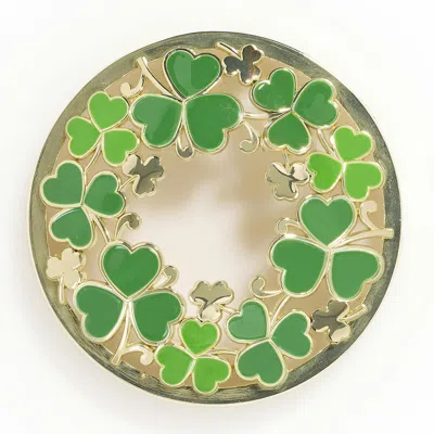 Yankee Candle Shamrock Illuma-lid Jar Candle Topper Illuma-lid Jar Candle Topper In Green