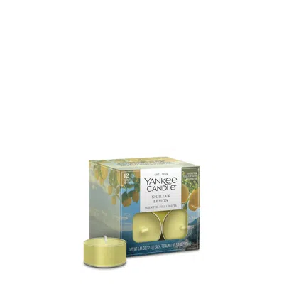 Yankee Candle Sicilian Lemon Tea Light Candles, 0.44 Each In Yellow