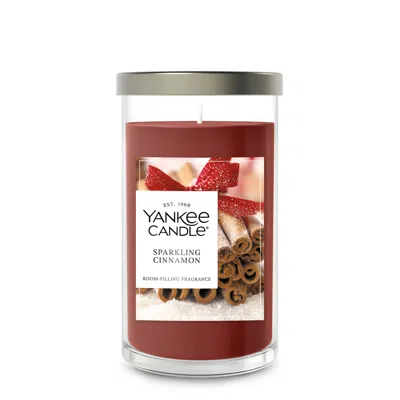 Yankee Candle Sparkling Cinnamon Signature Medium Pillar Candles, 14.25 oz In Red