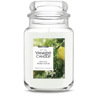Yankee Candle Spring Herbarium Original Large Jar Candle, 22 oz In White