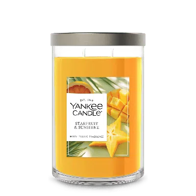 Yankee Candle Starfruit And Sunshine Signature Large Tumbler Candle, 20 oz In Yellow