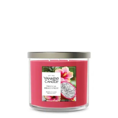 Yankee Candle Tropical Dragonfruit 3-wick Candle, 14.5 oz In Red