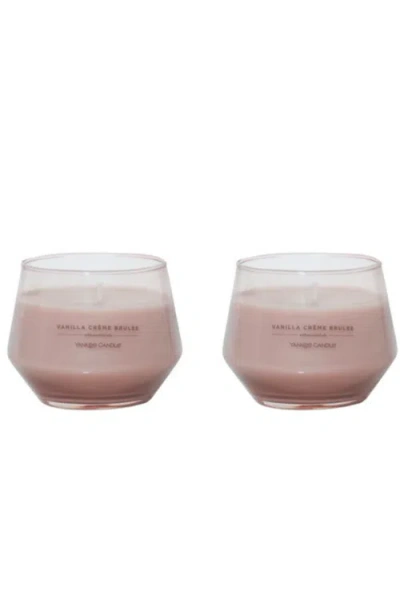 Yankee Candle Vanilla Creme Brulee Studio Candle With Essential Oils, Set Of 2 In Brown