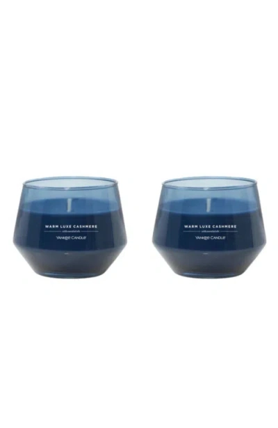 Yankee Candle Warm Luxe Cashmere Studio Candle With Essential Oils, Set Of 2 In Blue