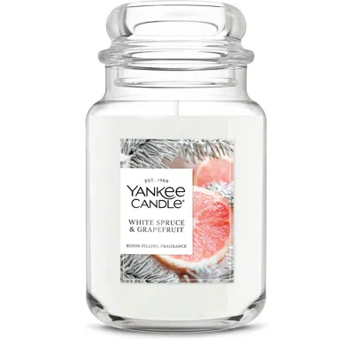 Yankee Candle White Spruce And Grapefruit Original Large Jar Candles, 22 oz