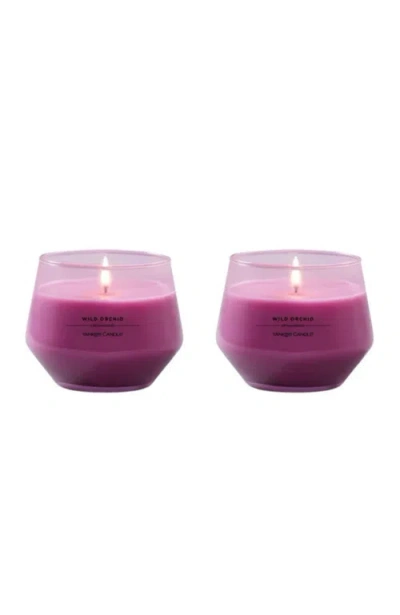Yankee Candle Wild Orchid Studio Candle With Essential Oils, Set Of 2 In Purple
