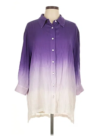 Pre-owned Yansi Fugel 3/4 Sleeve Blouse In Purple