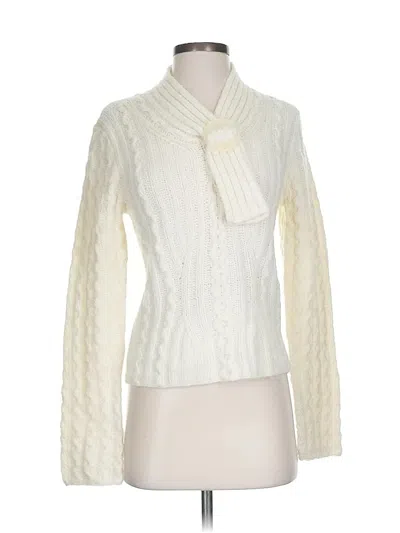 Pre-owned Yansi Fugel Cardigan Sweater In White