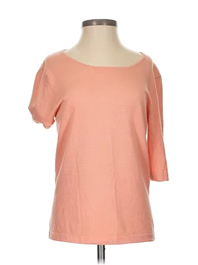Pre-owned Yansi Fugel Short Sleeve Top Orange Boatneck Tops