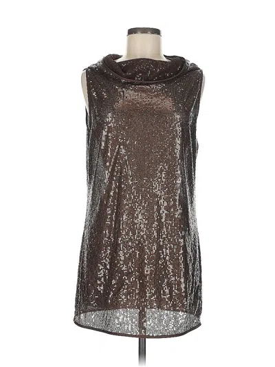 Pre-owned Yansi Fugel Sleeveless Blouse In Brown
