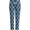 Yanyan Checkerboard Knit Straight Leg Pants