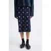 Yanyan Daisy Lambswool Sweater Skirt In Blue