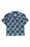 Yanyan Floral Ribbon Checkerboard Cardigan