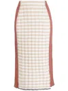 Yanyan Knits Check-print Knitted Skirt In Multicolour