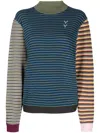 Yanyan Knits Colour-block Striped Jumper In Multicolour