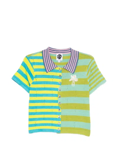 Yanyan Knits Daisy Cardigan In Green