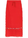 Yanyan Knits Embellished Mini Skirt In Red