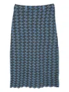 Yanyan Knits Jacquard Wool Shirt In Blue