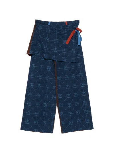 Yanyan Knits June Trousers In Blue