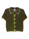 Yanyan Knits Netty Cardigan In Green