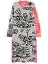 Yanyan Knits Gemustertes Kleid In Grau