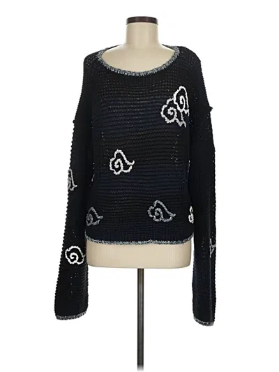 Pre-owned Yanyan Knits Pullover Sweater In Black