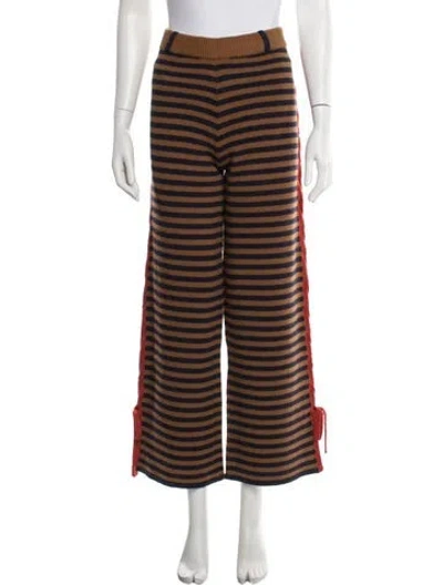 Pre-owned Yanyan Lambswool Wide Leg Pants W/ Tags In Brown