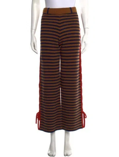 Pre-owned Yanyan Lambswool Wide Leg Pants W/ Tags In Brown