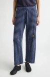 Yanyan Mabo Stripe Pull-on Linen Pants In Blue