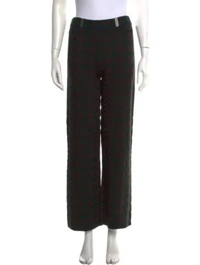 Pre-owned Yanyan Merino Wool Wide Leg Pants W/ Tags In Black