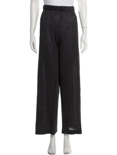 Pre-owned Yanyan Merino Wool Wide Leg Pants W/ Tags In Black/grey