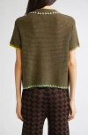Yanyan Netty Lambswool Blend Button-up Shirt In Green