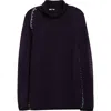 Yanyan Netty Lambswool Blend Turtleneck Sweater In Eggplant