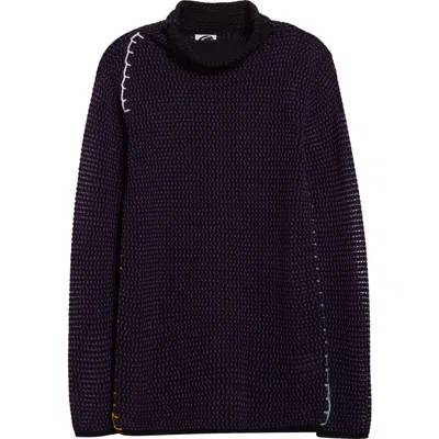 Yanyan Netty Lambswool Blend Turtleneck Sweater In Eggplant