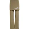 Yanyan Romy Microstripe Skirt Pants In Army Stripe