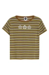 Yanyan Romy Microstripe Sweater In Army Stripe