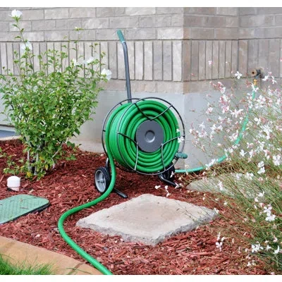 Yard Butler Compact Steel Garden Hose Reel Cart - 100'