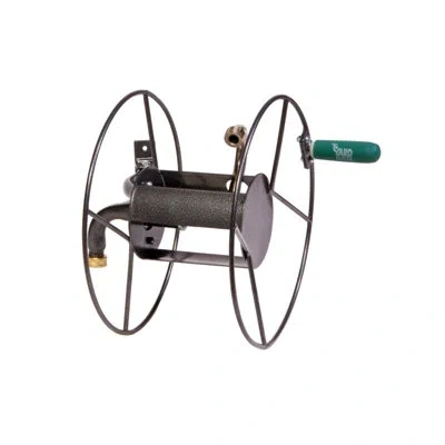 Yard Butler Mighty Reel Steel Wall Mounted Swivel Hose Reel - 75'