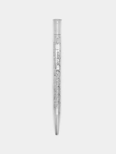 Yard O Led Perfecta Victorian Sterling Silver Ballpoint Pen  Abask Luxury Gift In Gray