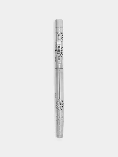 Yard O Led Sunflower Sterling Silver Fountain Pen  Abask Luxury Gift In Gray