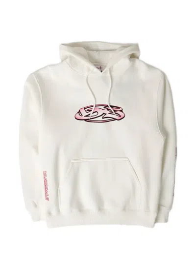 Yardsale Textured-logo Hoodie In White