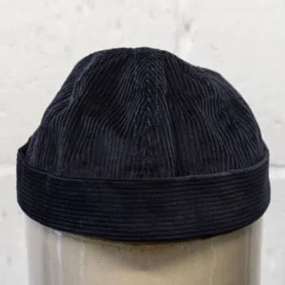 Yarmouth Oilskins | Navy Corduroy Watchcap In Blue