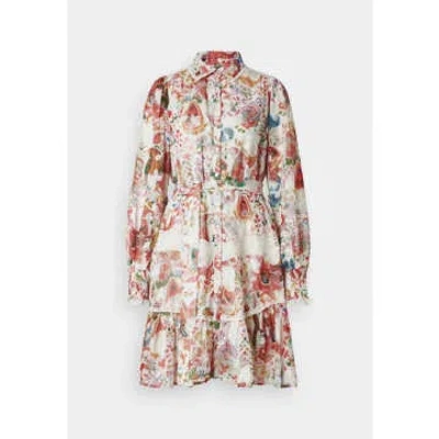 Y.a.s. Boteh Shirt Dress In White With Multi Print